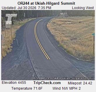OR244 at Ukiah-Hilgard Summit WB